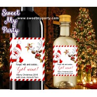 Christmas wine Labels,Mini Wine Labels,Christmas Mini Wine Labels,(005ch)